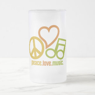 Peace Love Mug - choisir style & couleur