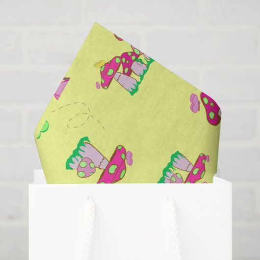 Peace Love Mushrooms Gift Bag Tissuepapier (Cadeauzakje)