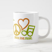 Peace Love Music aangepaste mokken (Rechts)