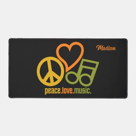 Peace Love Music, aangepaste naam Bureaumat (Voorkant)