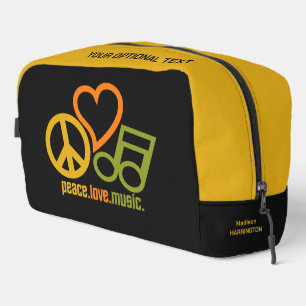 Peace Love Music, aangepaste naam Toilettasje