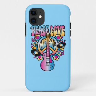 Peace Love Music iPhone 11 Hoesje