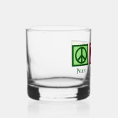 Peace Love Music Custom Schattigee Musicus Whisky Glas (Rechts)