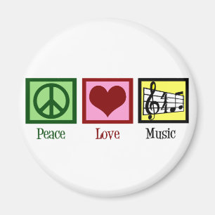 Peace Love Music Magneet