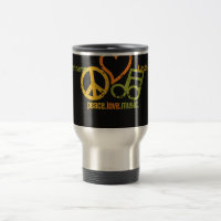 Peace Love Music mok - kies stijl en kleur