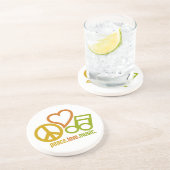 Peace Love Music onderzetter (Zijkant)