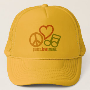 Peace Love Music petten - kies kleur