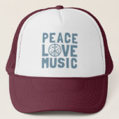 Peace Love Music Trucker Pet (Voorkant)