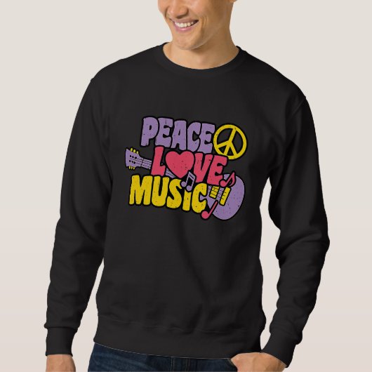 Peace Love Music Trui (Voorkant)