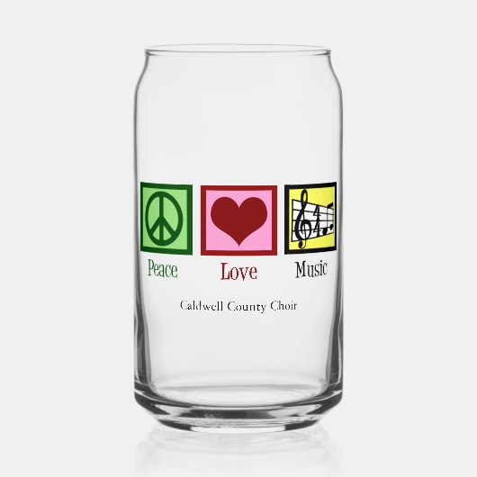 Peace Love Musique Custom Cute Musicien (Recto)