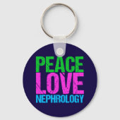 Peace Love Nephrology Sleutelhanger (Achterkant)