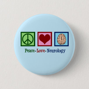 Peace Love Neurology - Neuroloog Ronde Button 5,7 Cm