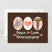 Peace Love Neurosurgery Briefkaart (Voorkant / Achterkant)
