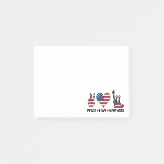 Peace Love New York Post-it® Notes (Voorkant)