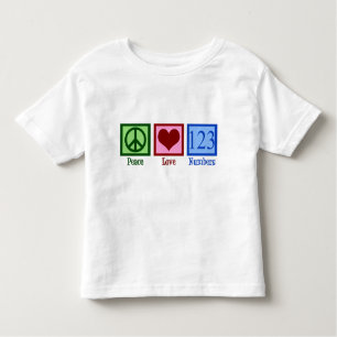 Peace Love Numbers Kinder Shirts