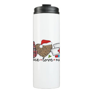 Peace Love Nurse, Halloween Classic T-shirt Thermosbeker