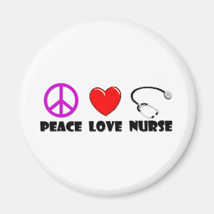Peace Love Nurse Magneet