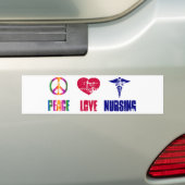 Peace Love Nursing Bumpersticker (Op auto)