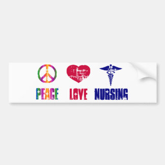 Peace Love Nursing Bumpersticker