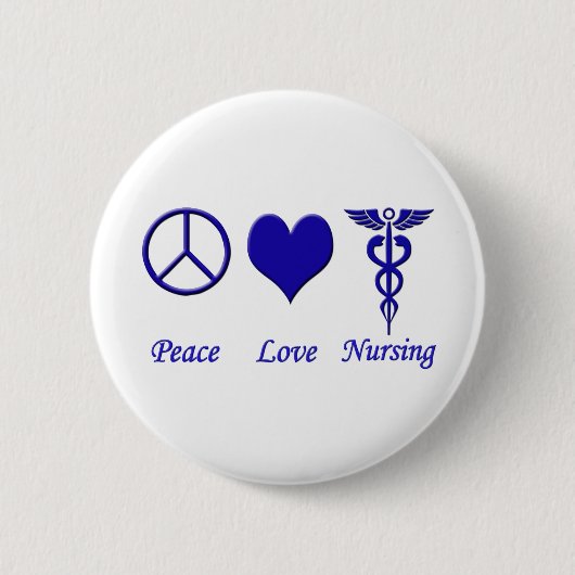 Peace Love Nursing Ronde Button 5,7 Cm (Voorkant)