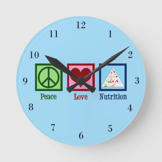 Peace Love Nutrition Ronde Klok (Voorkant)