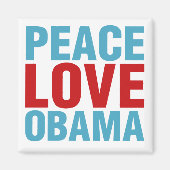 Peace Love Obama Magneet (Voorkant)