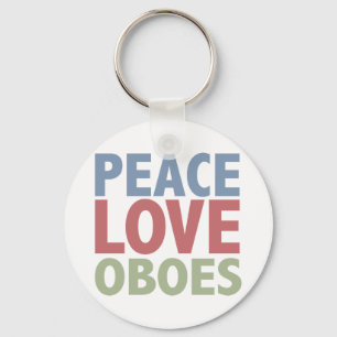 Peace Love Oboes Sleutelhanger