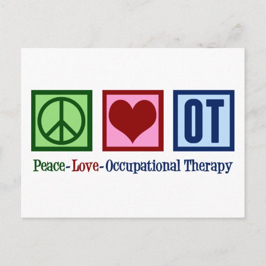Peace Love Occupational Therapy Briefkaart (Voorkant)