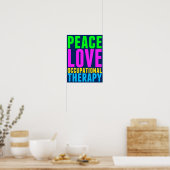 Peace Love Occupational Therapy Colorful OT Poster (Keuken)