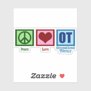 Peace Love Occupational Therapy Cute OT Sticker