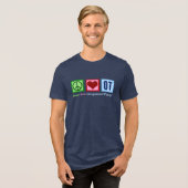 Peace Love Occupational Therapy Cute OT Tri-Blend Shirt (Voorkant volledig)