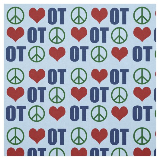 Peace Love Occupational Therapy OT Pattern Stof (Swatch)