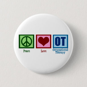 Peace Love Occupational Therapy Ronde Button 5,7 Cm