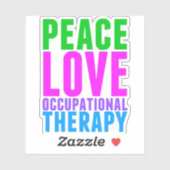 Peace Love Occupational Therapy Sticker (Vel)