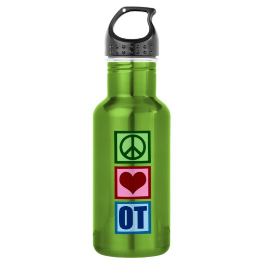 Peace Love Occupational Therapy Waterfles (Voorkant)