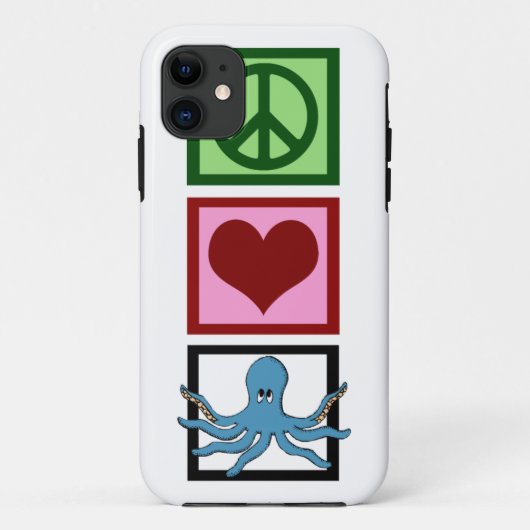 Peace Love Octopus Case-Mate iPhone Case (Achterkant)
