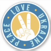 Peace Love Oekraïne Sticker (Voorkant)