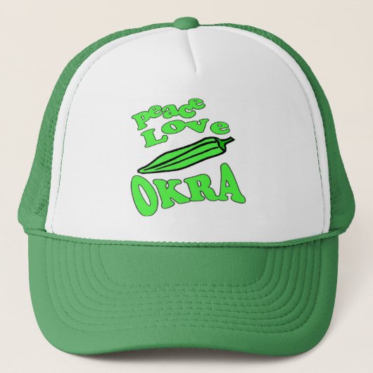 Peace Love Okra Trucker Pet (Voorkant)