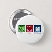 Peace Love Ophthalmology Ronde Button 5,7 Cm (Voorkant /achterkant)