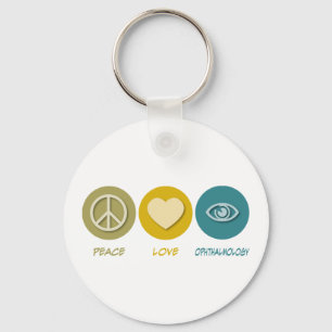Peace Love Ophthalmology Sleutelhanger