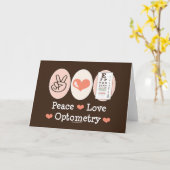 Peace Love Optometry Wenskaart Kaart (Gele Bloem)