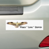 Peace Love Osprey Osprey Bumper Sticker (En voiture)