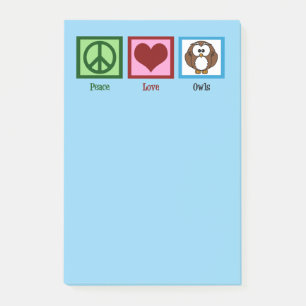 Peace Love Ownership - Cute Owl Post-it® Notes