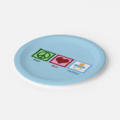 Peace Love Pacifiers Papieren Bordje (Gekanteld)