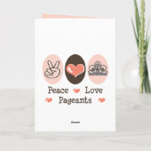 Peace Love Pageants Carte de voeux (Dos)