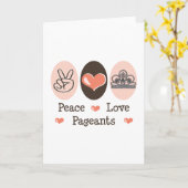 Peace Love Pageants Carte de voeux (Fleur jaune)