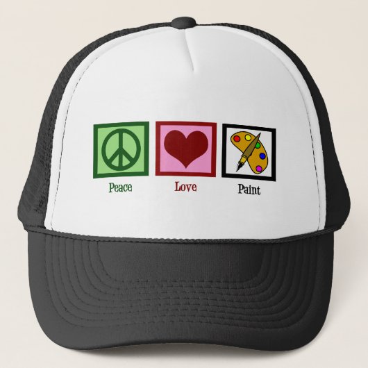 Peace Love Paint Trucker Pet (Voorkant)