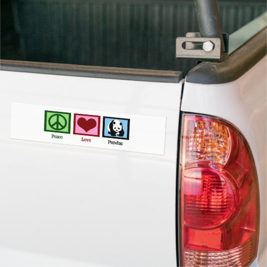 Peace Love Pandas Bumpersticker (Op Truck)