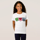 Peace Love Pandas Cute Zoo Kinder T-shirt (Voorkant volledig)