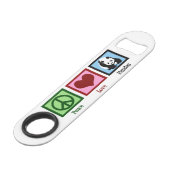 Peace Love Pandas Speed Flessenopener (Voorkant Gekanteld)